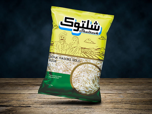 rice packaged in metalized bag